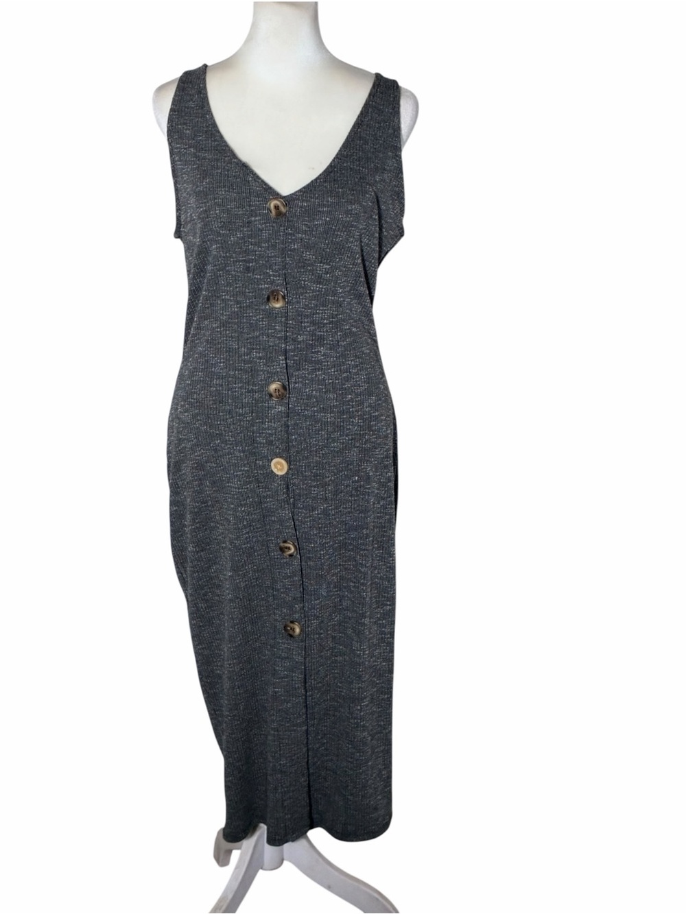 Blu Pepper gray midi tank dress Size Medium